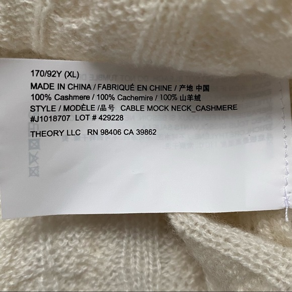 Theory New Cable Mock Neck Cashmere Sweater - Picture 12 of 15